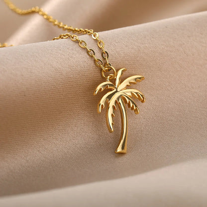 Coconut Tree Pendant Necklace