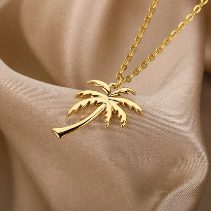 Coconut Tree Pendant Necklace