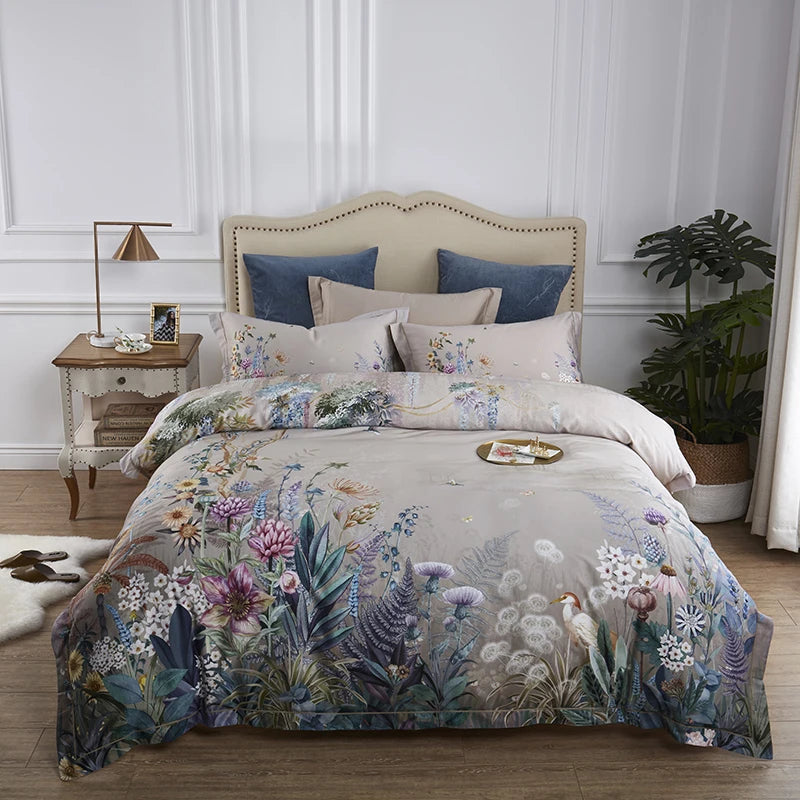 100% Egyptian Cotton Birds and Flowers Bedding