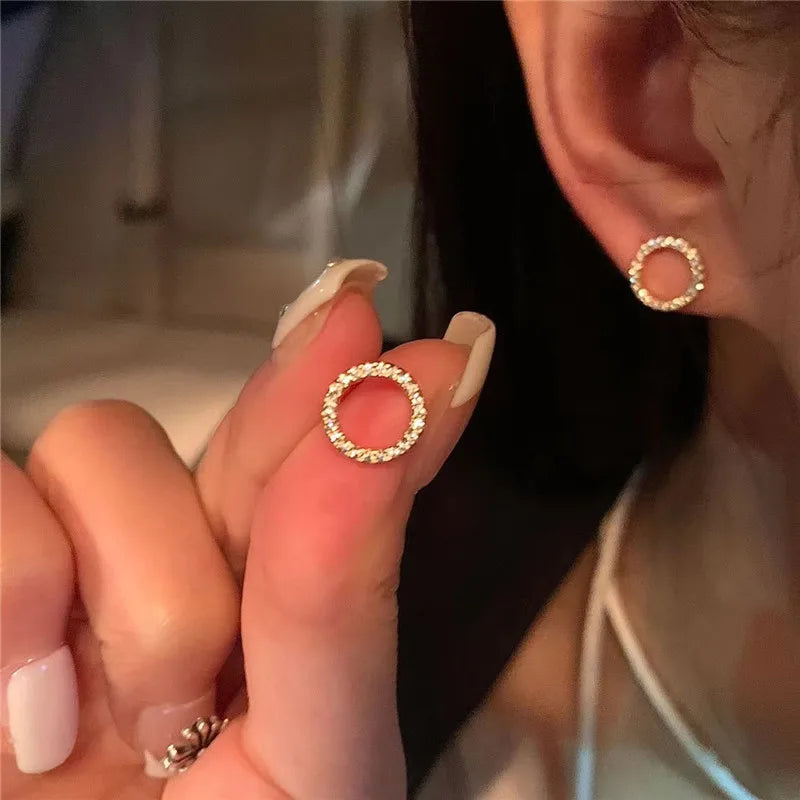 Circle Stud Earrings