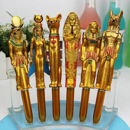 3 Pcs/Set Egyptian Pharaohs Blue Ink Pen