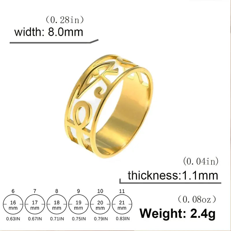 Stainless Steel Ancient Ring