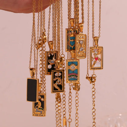 Gold Color Tarot Necklace