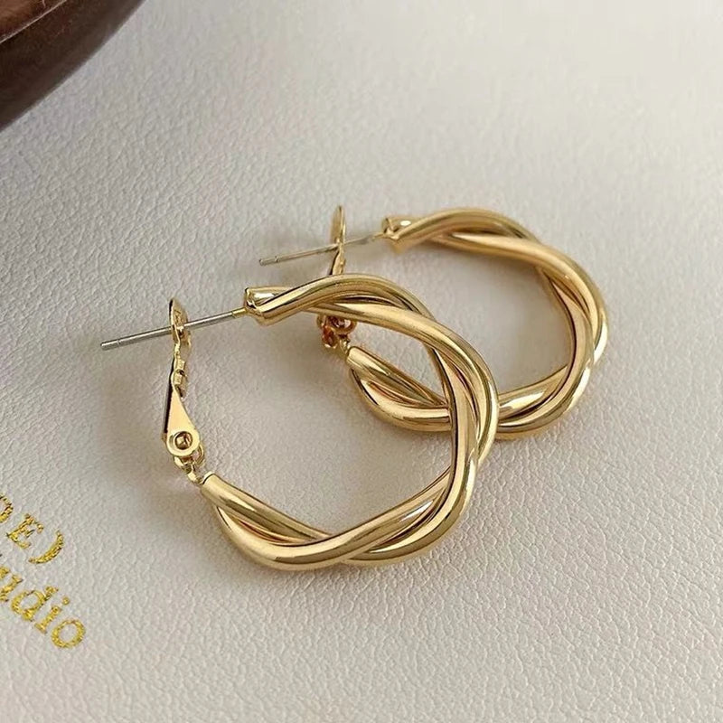 Circle Twine Twists Earrings