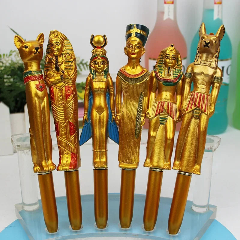 3 Pcs/Set Egyptian Pharaohs Blue Ink Pen