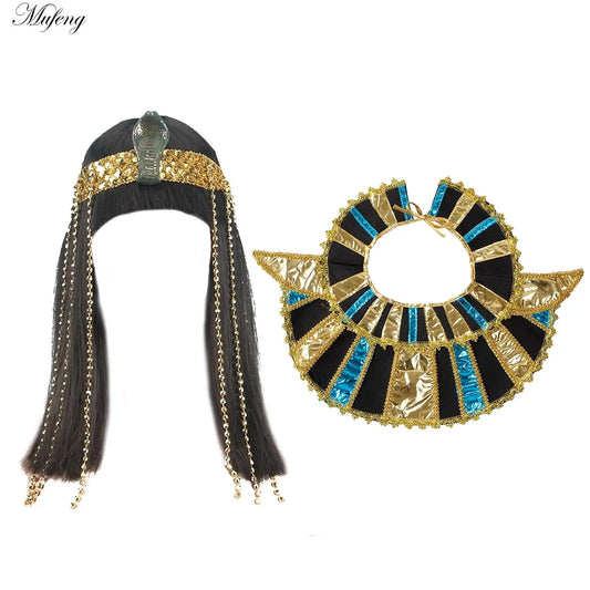 Cleopatra Egyptian Queen Wig and Headband