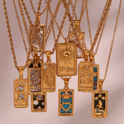 Gold Color Tarot Necklace