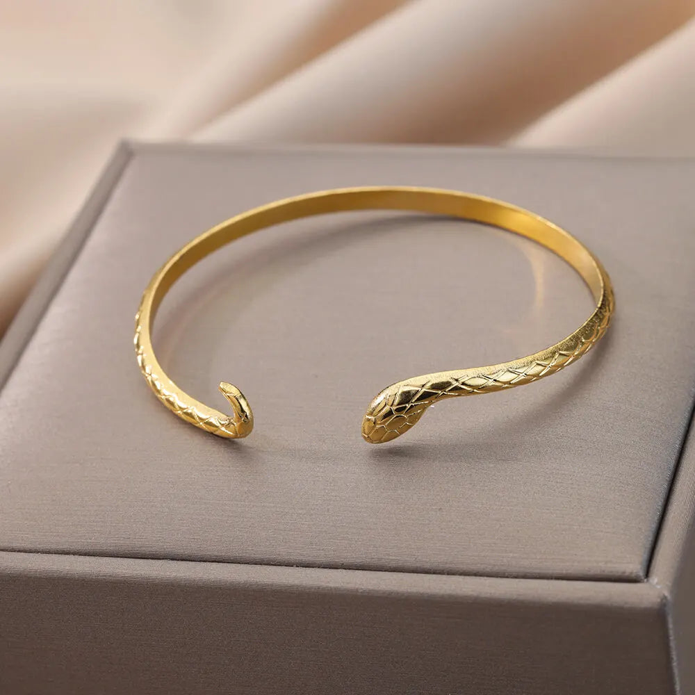 Vintage Snake Bangle Bracelet