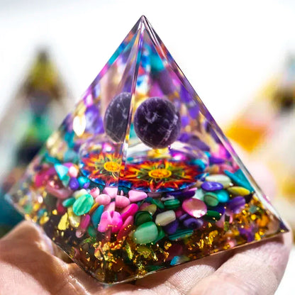 Natural Crystal Egyptian Pyramid