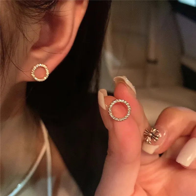 Circle Stud Earrings